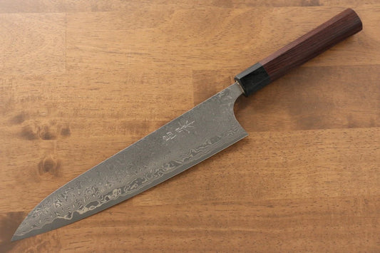 Thương hiệu Masakage Mây kiếm  VG10 Thép Damascus Dao đa năng Gyuto dao Nhật 240mm chuôi dao gỗ Đàn Hương
