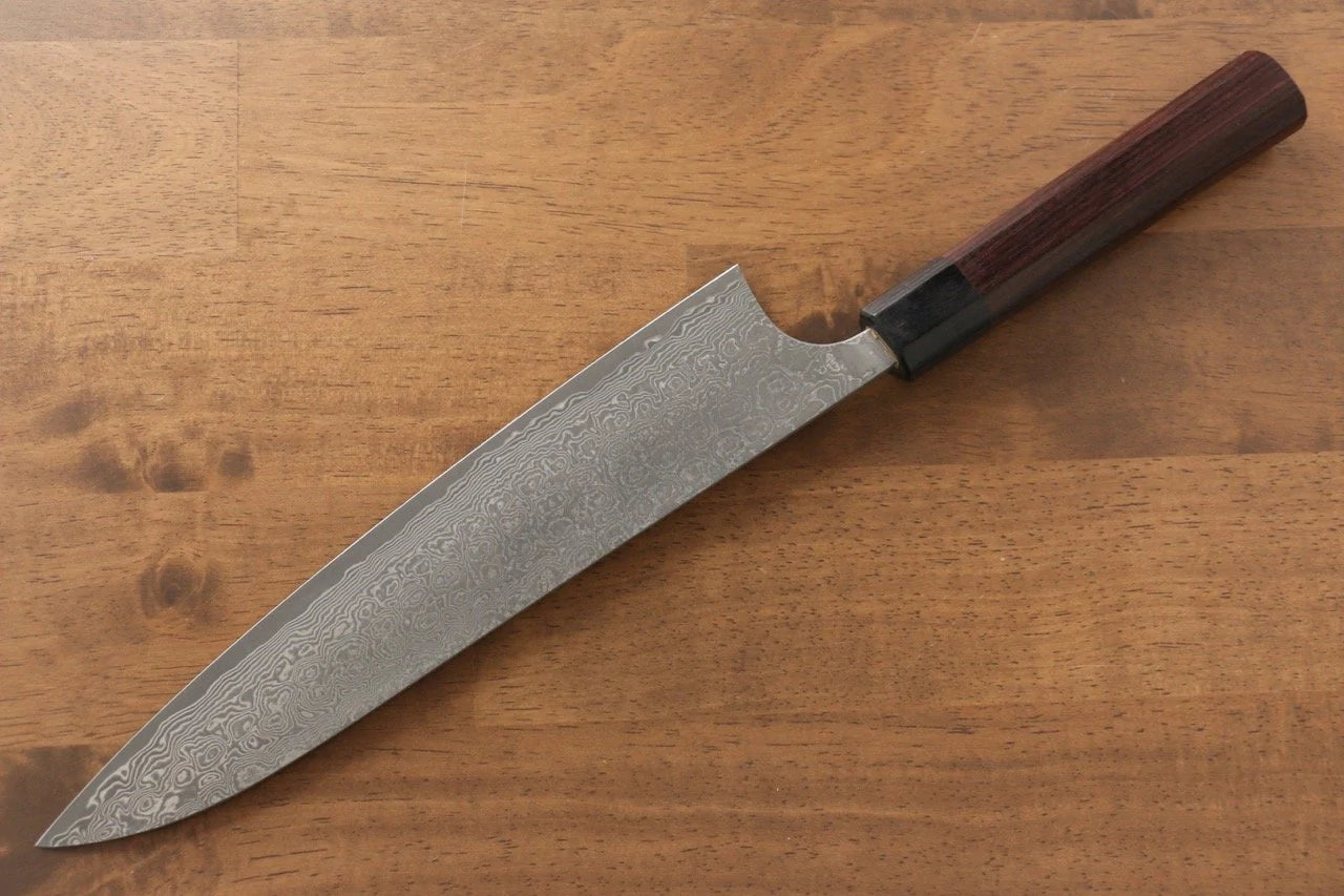 Thương hiệu Masakage Mây kiếm  VG10 Thép Damascus Dao đa năng Gyuto dao Nhật 240mm chuôi dao gỗ Đàn Hương