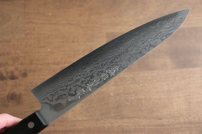 Thương hiệu Nao Yamamoto VG10 Thép Damascus Dao đa năng Gyuto dao Nhật 210mm chuôi dao gỗ Pakka đen