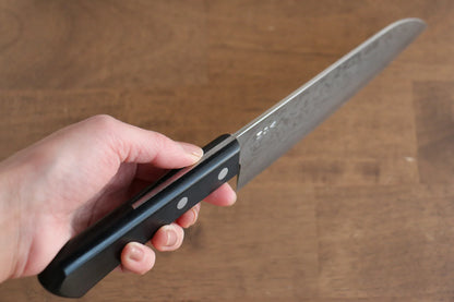 Nao Yamamoto Marke VG10 Damaststahl Santoku Mehrzweckmesser Japanisches Messer 170 mm schwarzer Pakkaholzgriff