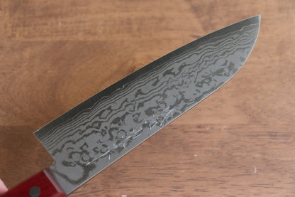 Thương hiệu Nao Yamamoto VG10 Thép Damascus Dao đa năng Santoku dao Nhật 170mm chuôi dao gỗ ép đỏ