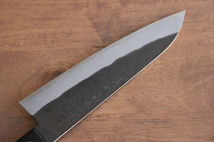 Thương hiệu Nao Yamamoto Thép trắng No.2 Kurouchi Dao đa năng Gyuto dao Nhật 180mm chuôi dao gỗ Pakka đen
