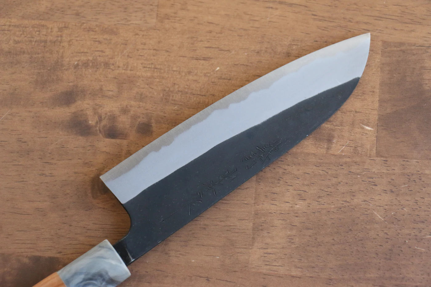 Thương hiệu Nao Yamamoto Thép trắng No.2 Kurouchi Dao đa năng Santoku dao Nhật 170mm chuôi dao gỗ Hoa anh đào