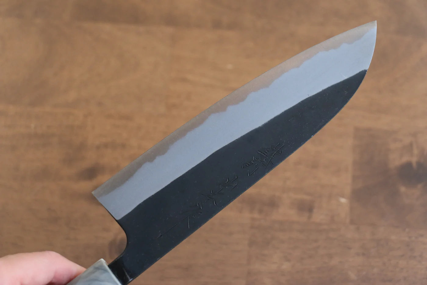 Thương hiệu Nao Yamamoto Thép trắng No.2 Kurouchi Dao đa năng Santoku dao Nhật 170mm chuôi dao gỗ Hoa anh đào