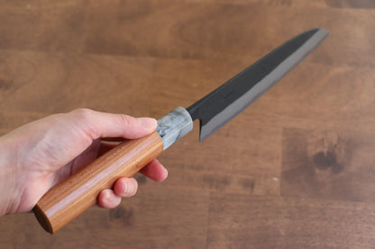 Thương hiệu Nao Yamamoto Thép trắng No.2 Kurouchi Dao đa năng Santoku dao Nhật 170mm chuôi dao gỗ Hoa anh đào