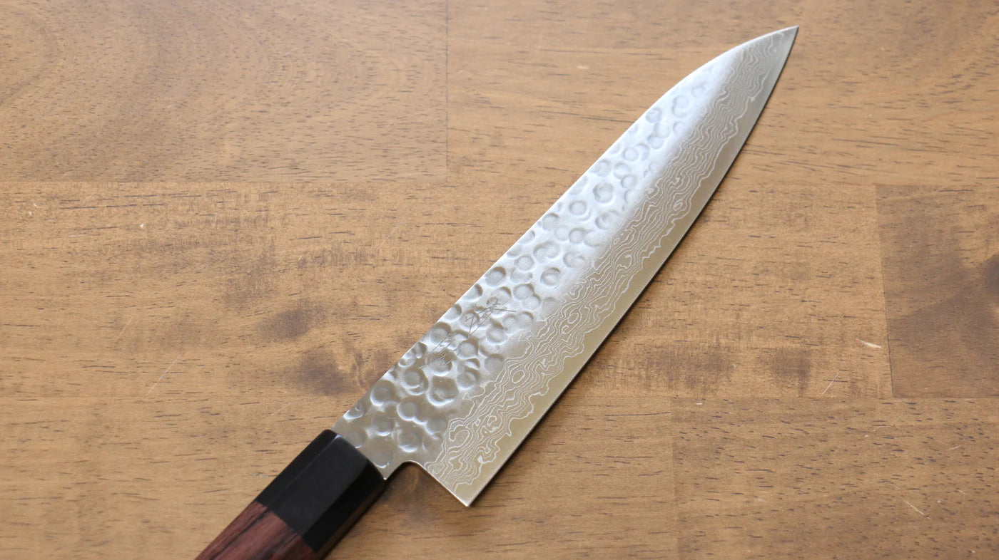 Thương hiệu Seisuke AUS10 Thép Damascus 45 lớp  Dao đa năng Gyuto dao Nhật 180mm chuôi dao gỗ Đàn Hương