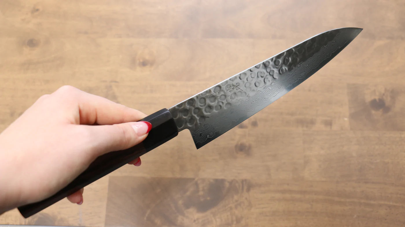 Thương hiệu Seisuke AUS10 Thép Damascus 45 lớp  Dao đa năng Gyuto dao Nhật 180mm chuôi dao gỗ Đàn Hương