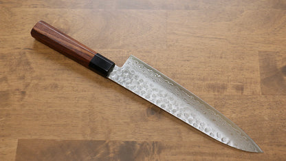 Free ship - Thương hiệu Seisuke AUS10 Thép Damascus 45 lớp Dao đa năng Gyuto dao Nhật 210mm chuôi dao gỗ Đàn Hương