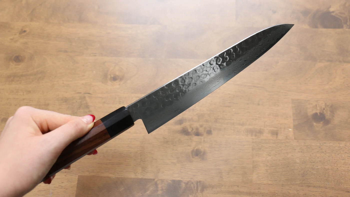 Free ship - Thương hiệu Seisuke AUS10 Thép Damascus 45 lớp Dao đa năng Gyuto dao Nhật 210mm chuôi dao gỗ Đàn Hương