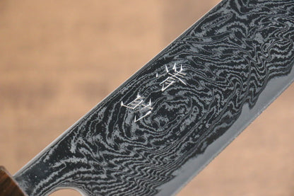 Marke Seisuke Nami AUS10 Spiegelbeschichteter Damaststahl Mehrzweckmesser Bunka Japanisches Messer 180 mm Griff aus Eichenholz