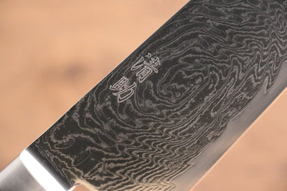 Free ship - Thương hiệu Seisuke Nami AUS10 Thép Damascus tráng gương Dao đa năng Santoku dao Nhật 180mm chuôi dao gỗ ép đỏ