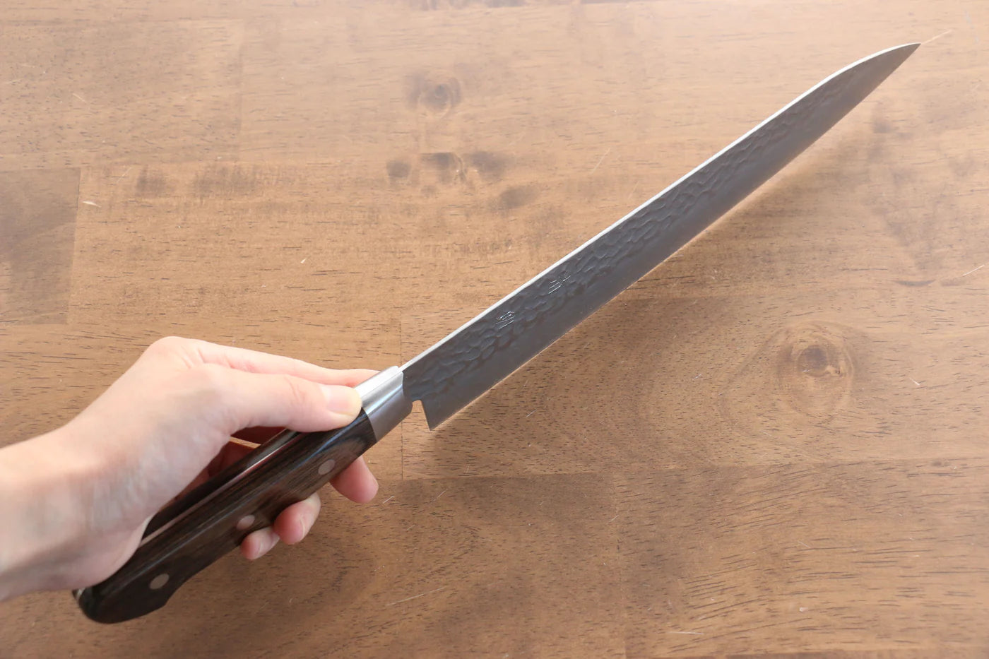 Thương hiệu Seisuke AUS8 Rèn thủ công Dao đa năng Gyuto dao Nhật 240mm chuôi dao gỗ ép nâu