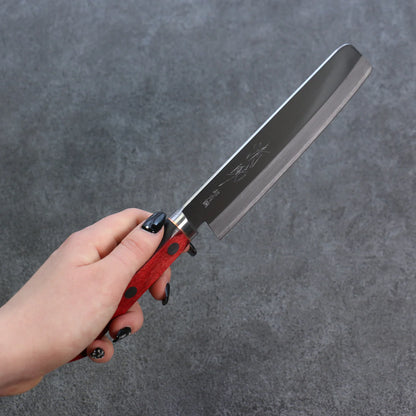 Dao chuyên dụng rau củ quả Usuba thương hiệu Seisuke thép siêu xanh mặt dao đánh bóng dao Nhật 160mm chuôi dao gỗ ép đỏ đen