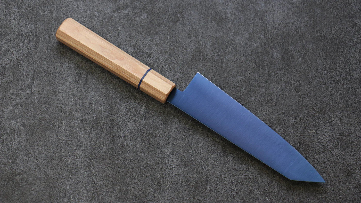 Dao Nhật cao cấp Seisuke dao đa năng Santoku (Kiritsuke) thép SK-85 180mm chuôi dao gỗ trắng