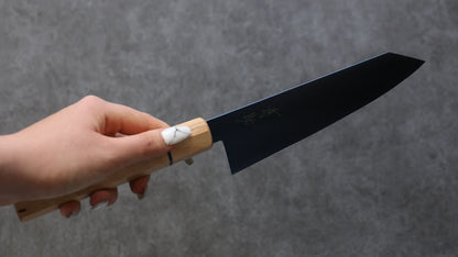 Dao Nhật cao cấp Seisuke dao đa năng Santoku (Kiritsuke) thép SK-85 180mm chuôi dao gỗ trắng