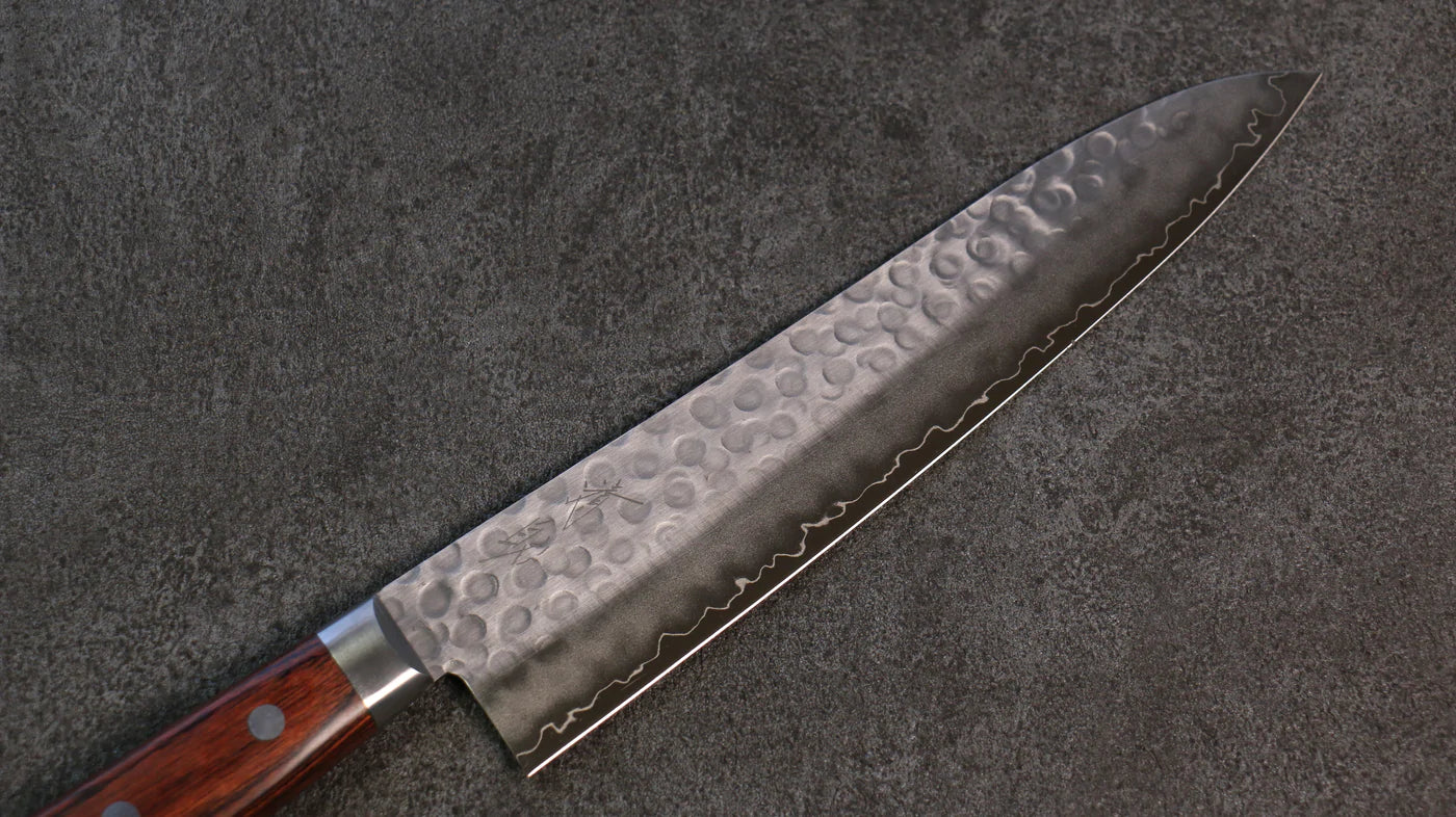 Thương hiệu Seisuke Thép Thụy điển dao rèn thủ công Dao đa năng Gyuto dao Nhật 210mm chuôi dao gỗ cây Gụ