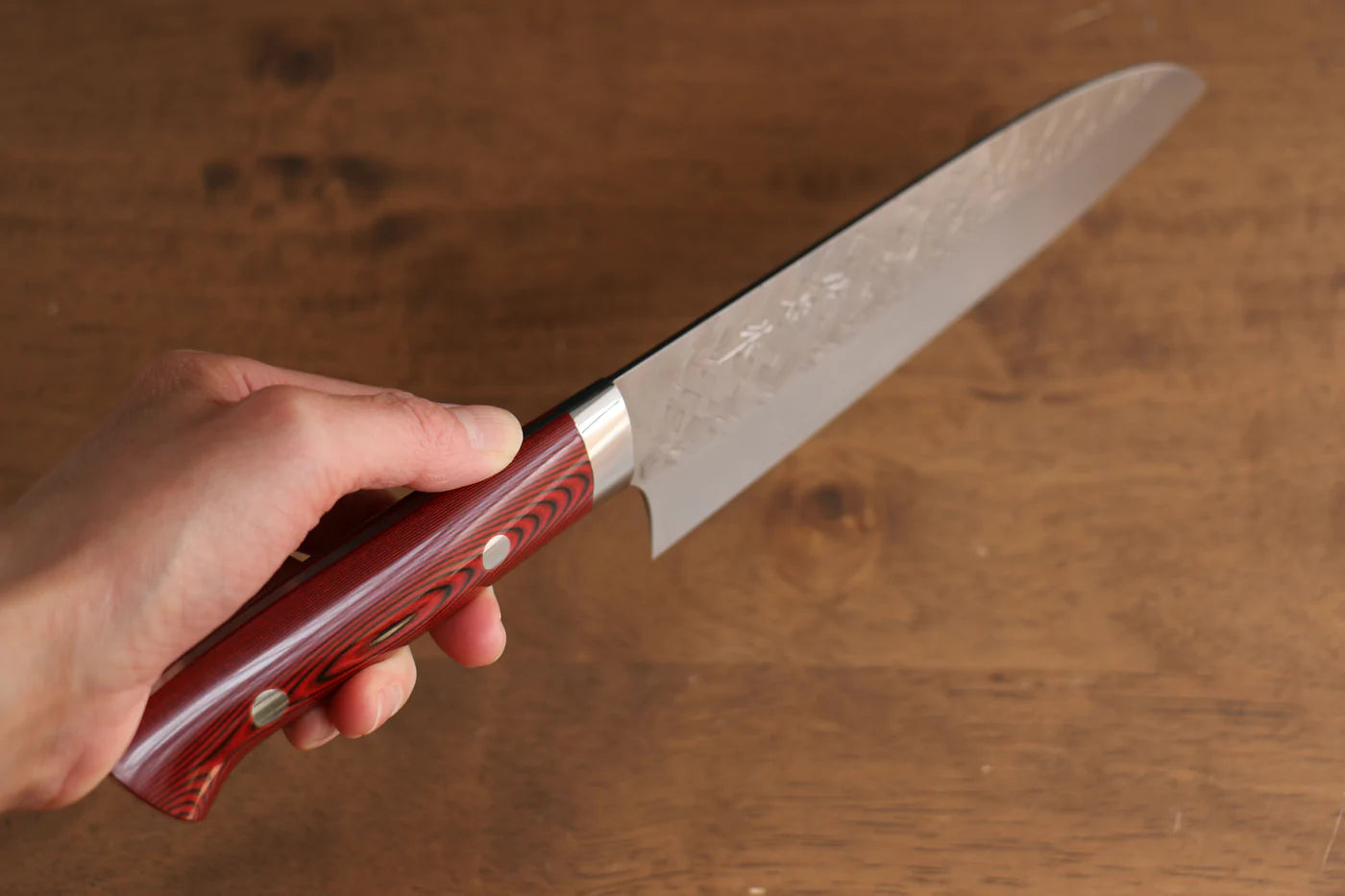 Thương hiệu Takeshi Saji SRS 13 Rèn thủ công Dao đa năng Santoku dao Nhật 165mm chuôi dao làm từ chất liệu nhựa micarta