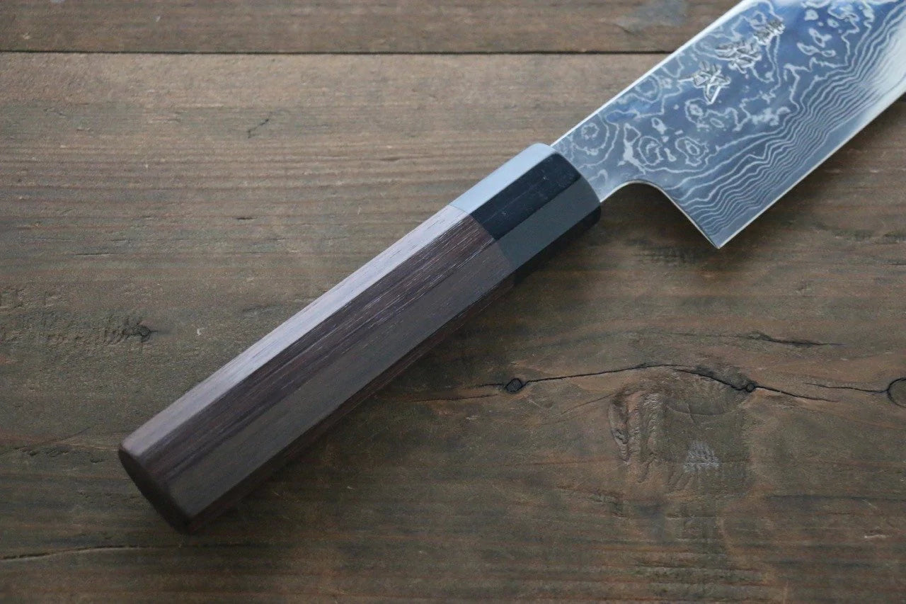 Thương hiệu Sukenari R2/SG2 Thép Damascus Dao đa năng Gyuto dao Nhật 240mm chuôi dao gỗ Đàn Hương