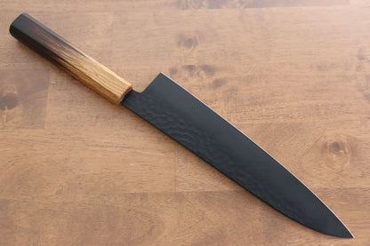 Thương hiệu Sakai Takayuki Hắc Ảnh Kurokage VG10 Rèn thủ công Mạ Teflon Dao đa năng Gyuto dao Nhật 240mm chuôi dao gỗ Sồi cháy