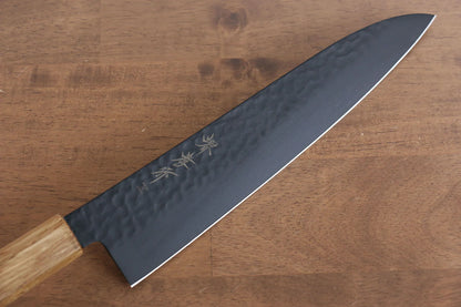 Thương hiệu Sakai Takayuki Hắc Ảnh Kurokage VG10 Rèn thủ công Mạ Teflon Dao đa năng Gyuto dao Nhật 240mm chuôi dao gỗ Sồi cháy