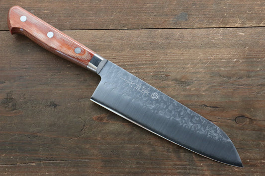 Thương hiệu Takamura Knives  Thép Chromax Rèn thủ công Dao đa năng Santoku dao Nhật 170mm chuôi dao gỗ ép nâu