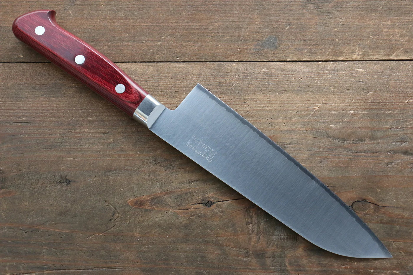 Thương hiệu Takamura Knives  R2/SG2 Dao đa năng Santoku dao Nhật 170mm chuôi dao gỗ ép đỏ