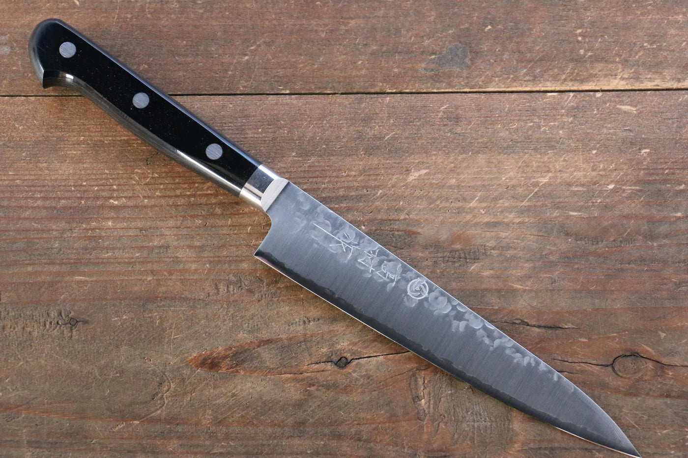 Thương hiệu Takamura Knives  VG10 Rèn thủ công Dao nhỏ đa năng Petty dao Nhật 150mm chuôi dao gỗ Pakka đen