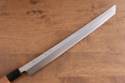 Marke Tessen von Tanaka Tamahagane Fischmesser, spezialisiertes Shashimi Yanagiba (runder Griff), japanisches Messer 315 mm, inklusive Etui