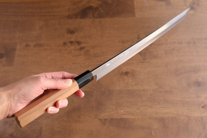 Marke Tessen von Tanaka Tamahagane Fischmesser, spezialisiertes Shashimi Yanagiba (runder Griff), japanisches Messer 315 mm, inklusive Etui