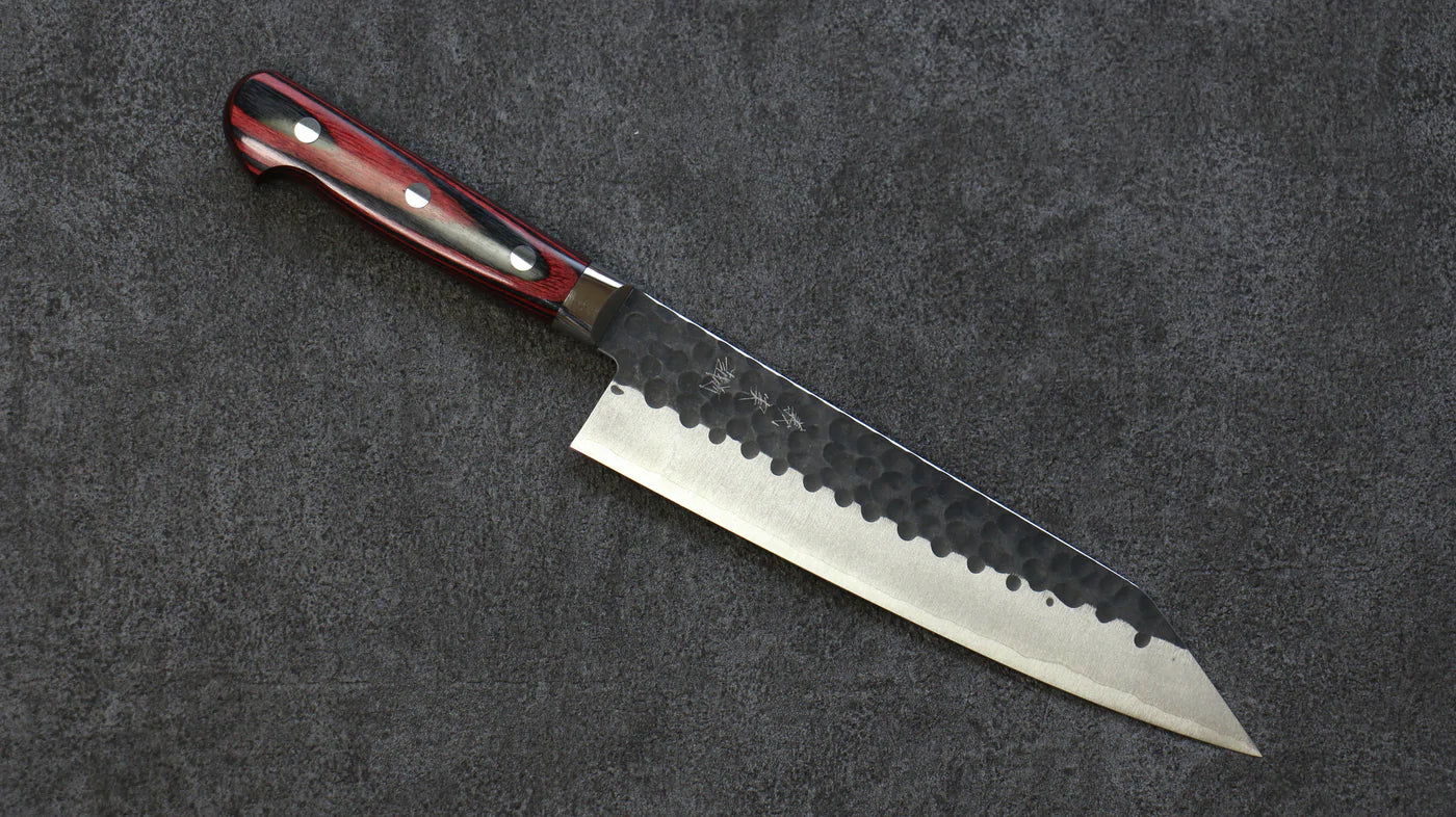 Yoshimi Kato Marke Kurouchi Ultra-Green Steel Gyuto Mehrzweckmesser Japanisches Messer 210 mm Griff aus laminiertem Holz