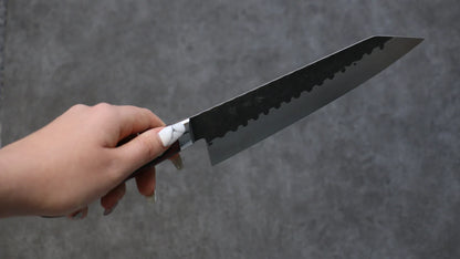 Thương hiệu Yoshimi Kato Thép siêu xanh Kurouchi Dao đa năng Gyuto dao Nhật 210mm chuôi dao gỗ ép