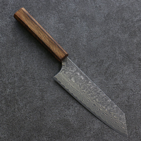 Thương hiệu Yoshimi Kato R2/SG2 Thép Damascus Dao đa năng Bunka dao Nhật 165mm chuôi dao gỗ Sồi cháy