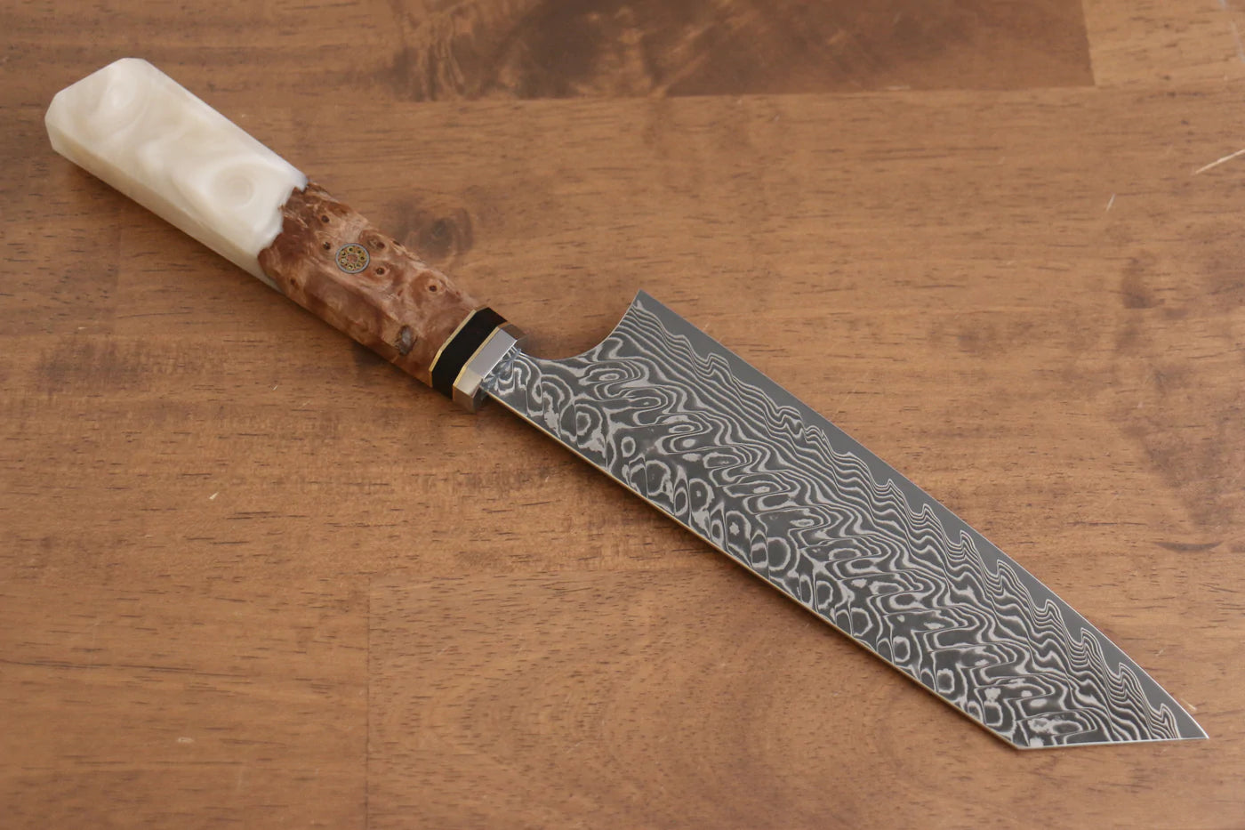 Thương hiệu Yoshimi Kato Dao đa năng Bunka dao Nhật 165mm,  Thép R2/SG2 Damascus