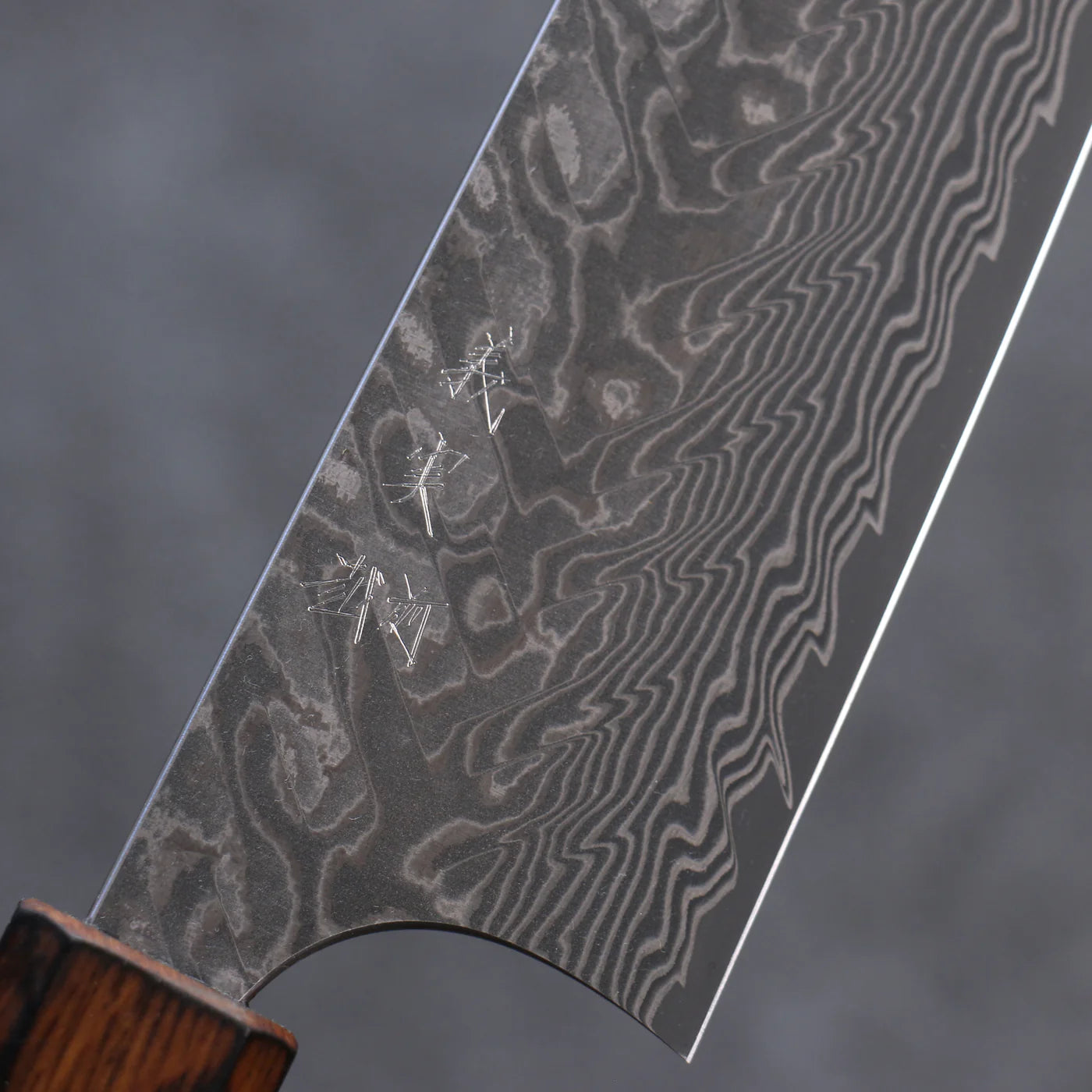 Thương hiệu Yoshimi Kato R2/SG2 Thép Damascus Dao đa năng Gyuto dao Nhật 210mm chuôi dao gỗ Sồi cháy