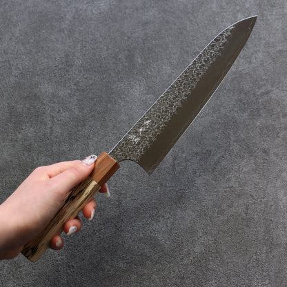 Thương hiệu Yoshimi Kato Mặt nước R2/SG2 dao rèn thủ công Dao đa năng Gyuto dao Nhật 210mm chuôi dao gỗ Sồi