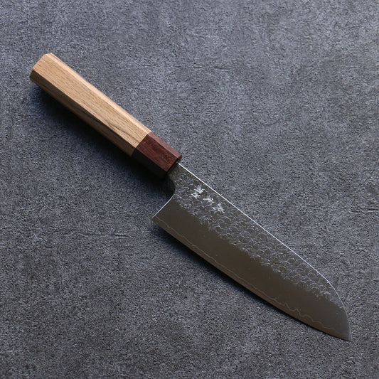 Thương hiệu Yoshimi Kato Mặt nước R2/SG2 dao rèn thủ công Dao đa năng Santoku dao Nhật 165mm chuôi dao gỗ Sồi