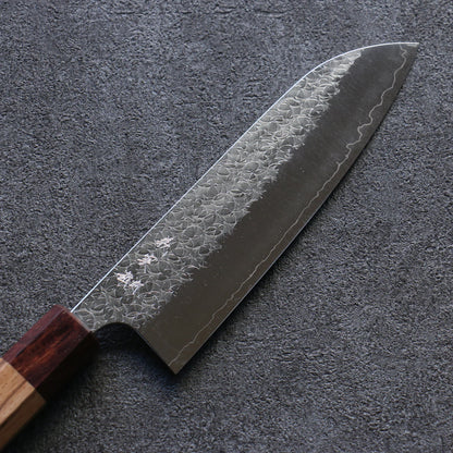 Yoshimi Kato Marke Wasseroberfläche R2/SG2 handgeschmiedetes Messer Santoku-Mehrzweckmesser Japanisches Messer 165 mm Griff aus Eichenholz