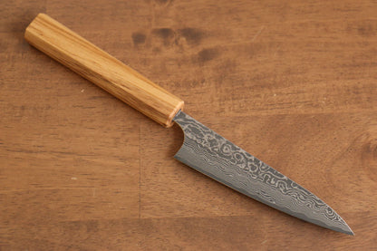 Thương hiệu Yoshimi Kato VG10 Thép Damascus Dao nhỏ đa năng Petty dao Nhật 120mm Cây ôliuChuôi dao