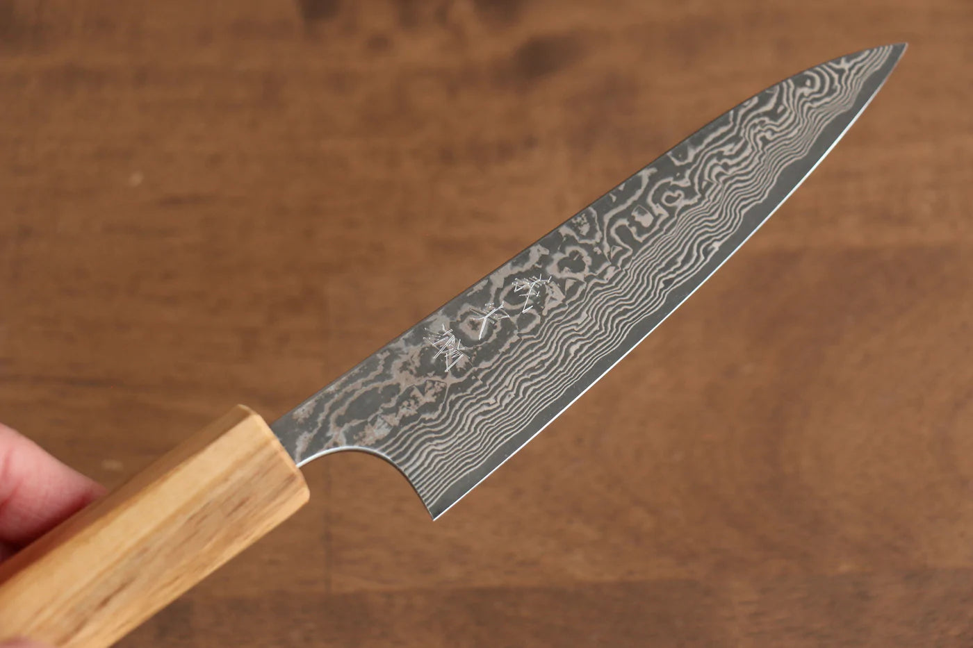 Thương hiệu Yoshimi Kato VG10 Thép Damascus Dao nhỏ đa năng Petty dao Nhật 120mm Cây ôliuChuôi dao