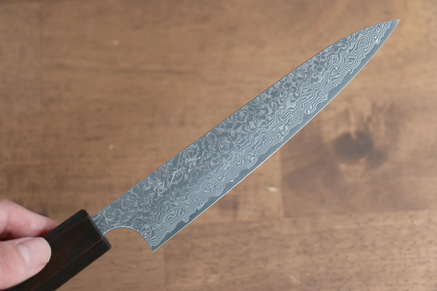 Thương hiệu Yoshimi Kato Dao nhỏ đa năng Petty dao Nhật 150mm Thép Damascus VG10  Có kèm bao