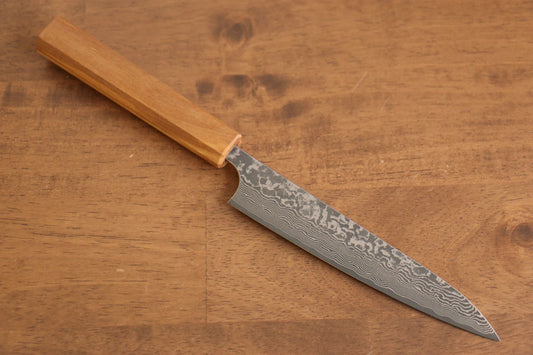 Thương hiệu Yoshimi Kato VG10 Thép Damascus Dao nhỏ đa năng Petty dao Nhật 150mm Cây ôliuChuôi dao