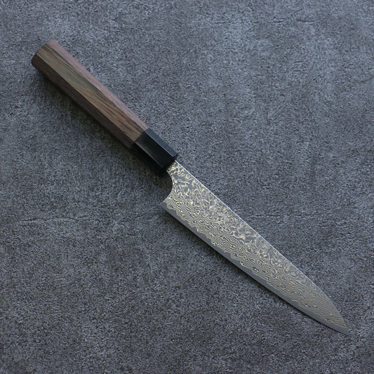 Thương hiệu Yoshimi Kato VG10 Thép Damascus Dao nhỏ đa năng Petty dao Nhật 150mm chuôi dao gỗ Wenge