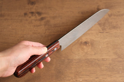 Thương hiệu Yoshimi Kato VG10 Rèn thủ công (hình tròn) Dao đa năng Santoku dao Nhật 170mm gỗ ép nâuChuôi dao