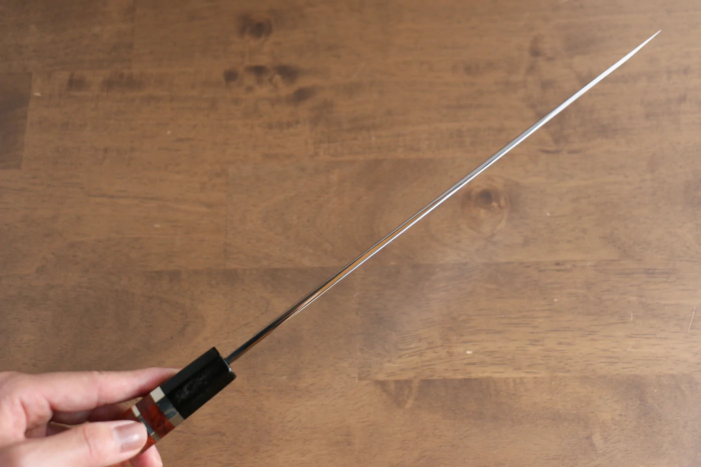 Thương hiệu Yu Kurosaki Thép xanh No.2 Tráng gương  Dao thái cá shashimi chuyên dụng Yanagiba dao Nhật 270mm chuôi chuôi  dao gỗ cây Karin