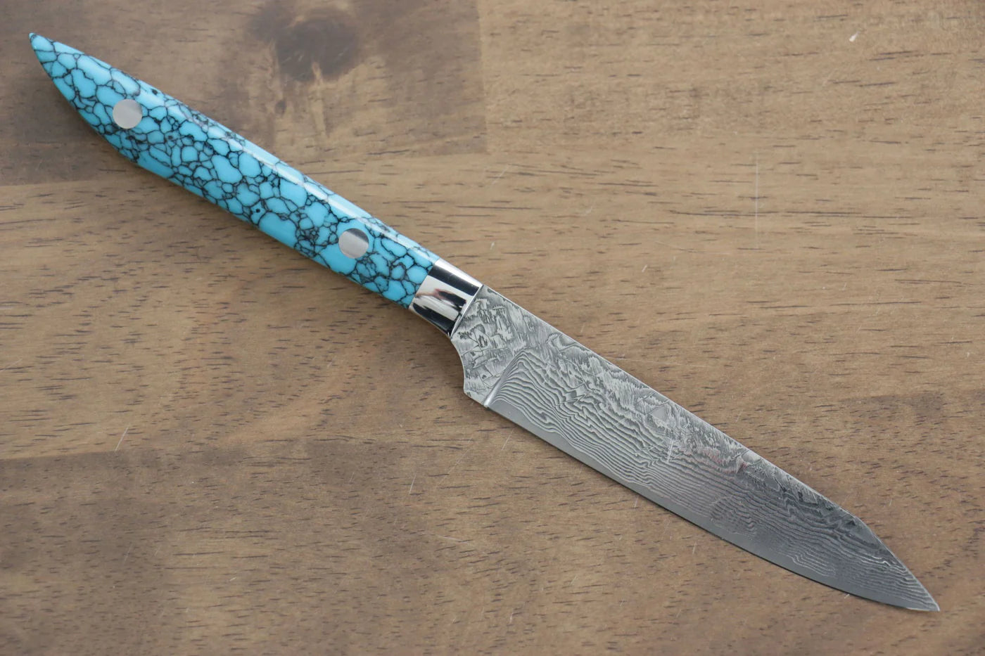 Thương hiệu Yu Kurosaki R2/SG2 Thép Damascus Dao ăn bít tết chuyên dụng dao Nhật 120mm đá Ngọc Lam