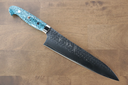 Thương hiệu Yu Kurosaki Ánh Sáng Senko R2/SG2 Rèn thủ công Dao đa năng Gyuto dao Nhật 210mm đá Ngọc Lam