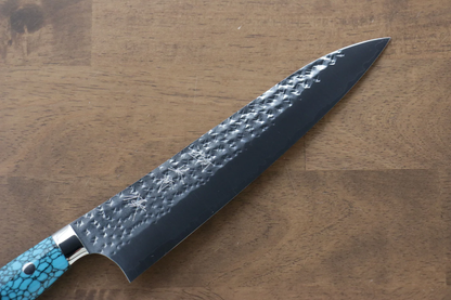 Thương hiệu Yu Kurosaki Ánh Sáng Senko R2/SG2 Rèn thủ công Dao đa năng Gyuto dao Nhật 210mm đá Ngọc Lam