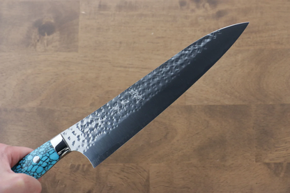 Thương hiệu Yu Kurosaki Ánh Sáng Senko R2/SG2 Rèn thủ công Dao đa năng Gyuto dao Nhật 210mm đá Ngọc Lam