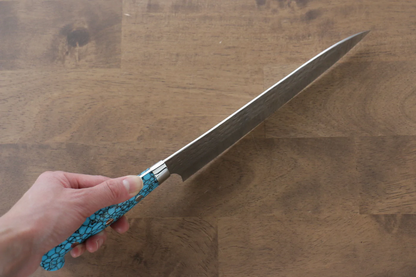 Thương hiệu Yu Kurosaki Ánh Sáng Senko R2/SG2 Rèn thủ công Dao đa năng Gyuto dao Nhật 210mm đá Ngọc Lam