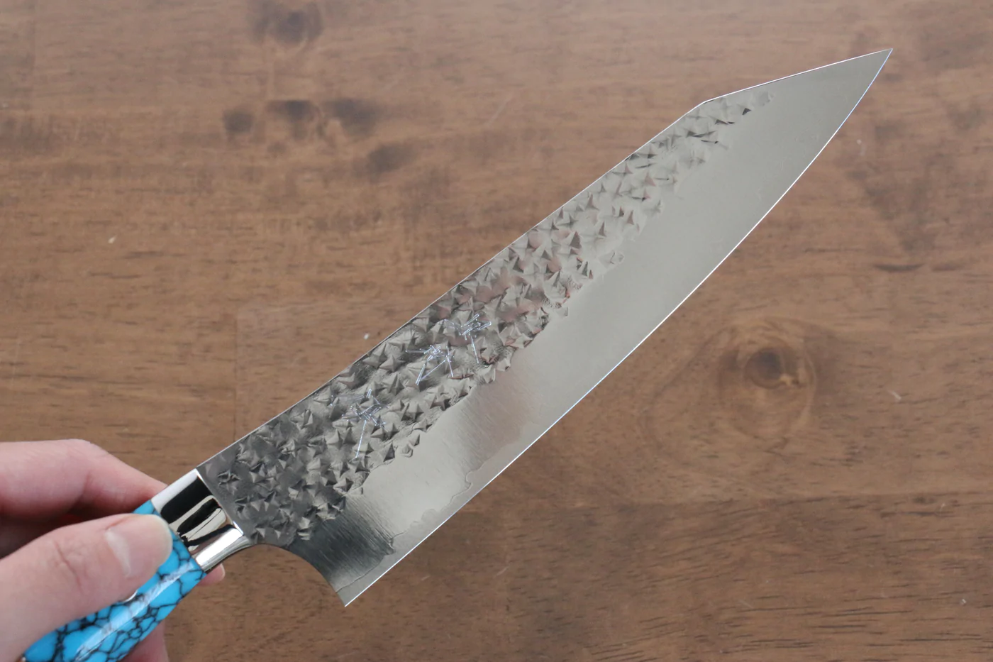 Thương hiệu Yu Kurosaki Ánh Sáng Senko R2/SG2 Rèn thủ công Dao đa năng Gyuto dao Nhật 180mm đá Ngọc Lam